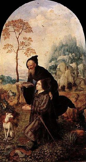 Jan Gossaert Mabuse St Anthony with a Donor China oil painting art